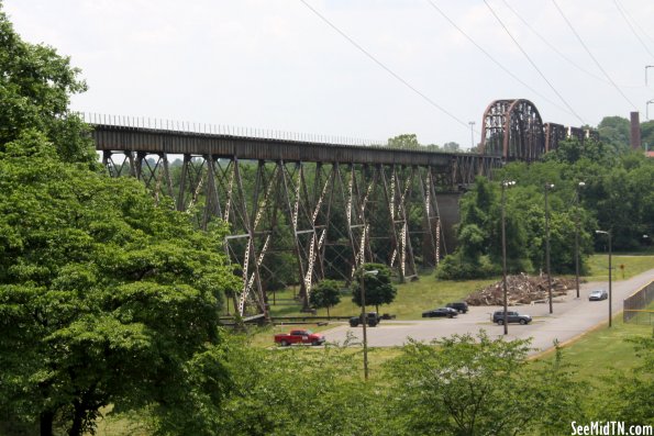 Cumberland River Railroad Bridge at Shelby Park