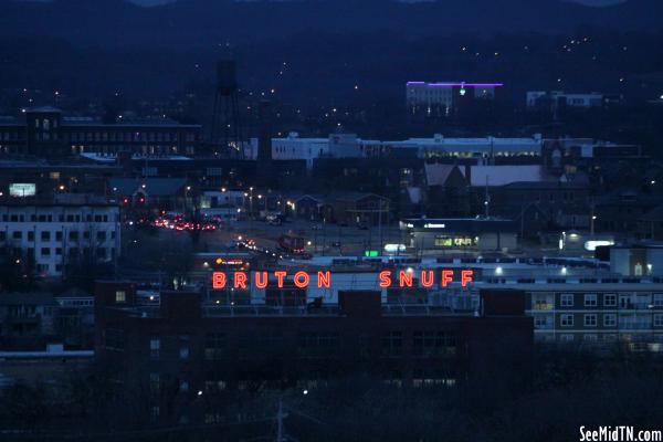 Bruton Snuff and Hope Gardens at night