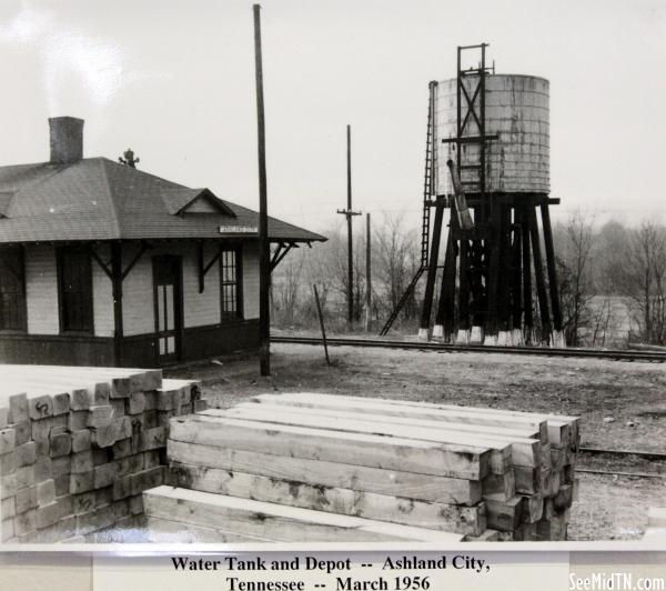 Museum Photo: Ashland City Depot and Water Tank, 1956