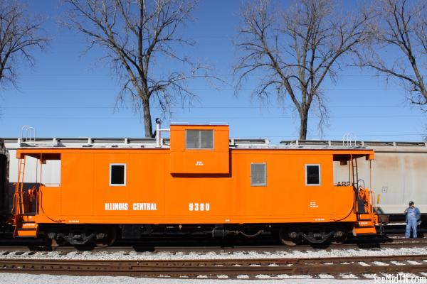 Orange Caboose Illinois Central #9380