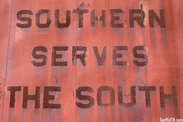 Southern Serves the South rusty display