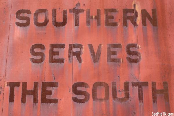 Southern Serves the South rusty display