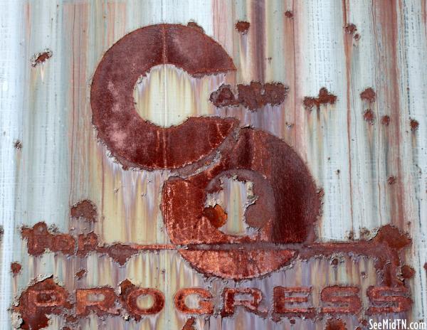 C&amp;O for Progress rusted logo