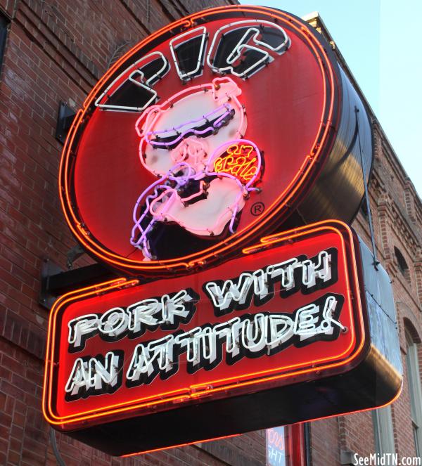 Pig neon sign