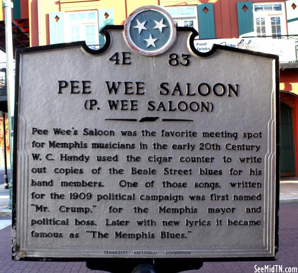 Pee Wee Saloon marker