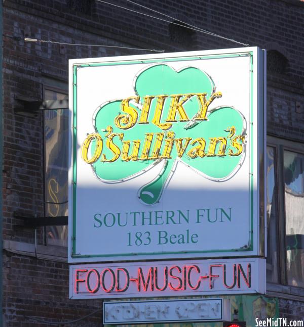Silky O'Sullivan's neon sign