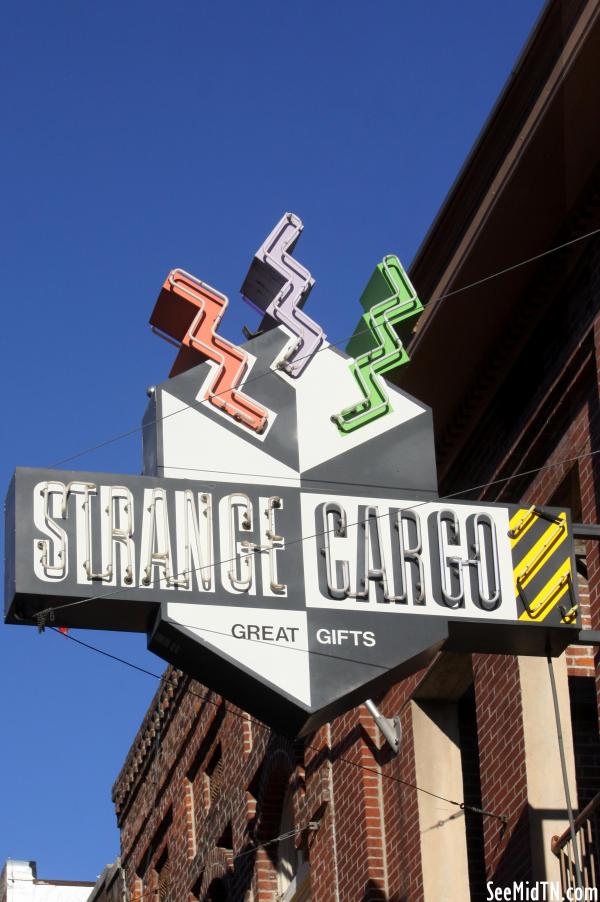Strange Cargo neon sign