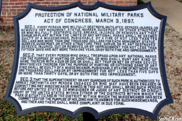 Protection of National Military Parks