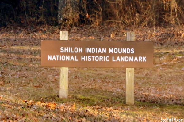 Shiloh Indian Mounds sign