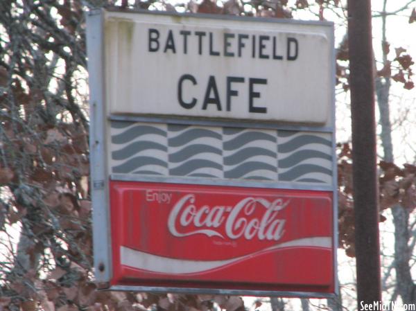 Battlefield Cafe sign
