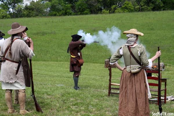 Bledsoe's Fort: Firing Demonstration