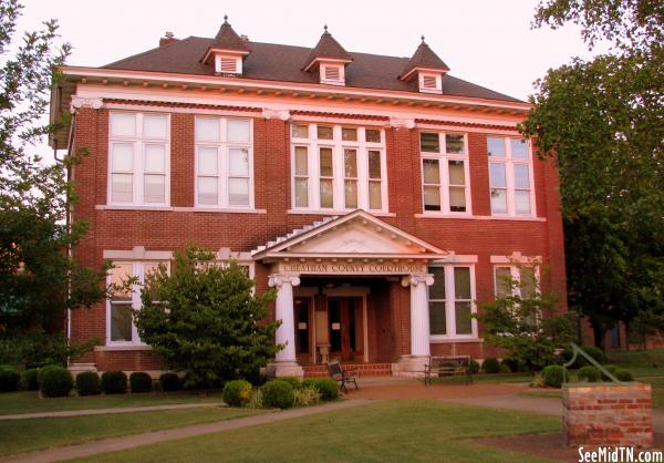 Cheatham County Courthouse at dusk - Ashland City