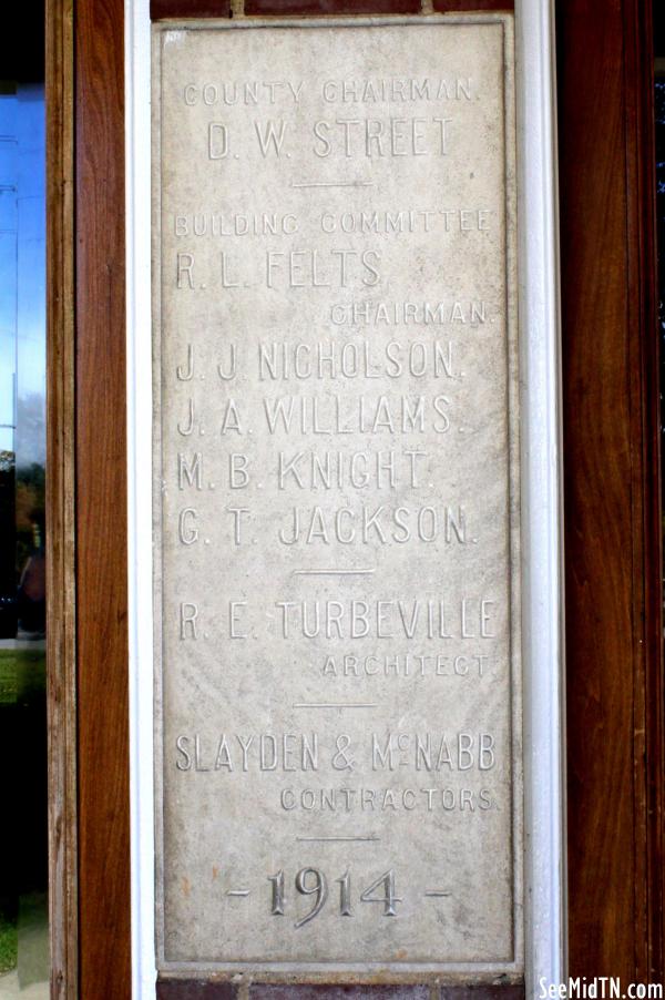 Courthouse Extension 1914 Building Plaque