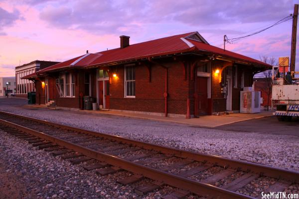 Dickson, TN Train Station at dusk