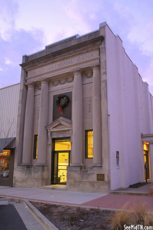 First National Bank at dusk - Dickson, TN