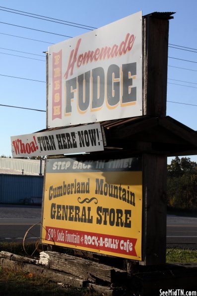 Cumberland Mountain General Store sign 