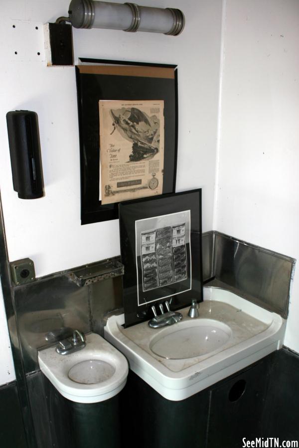 Lynnville Depot Museum Passenger Car Bathroom Sink