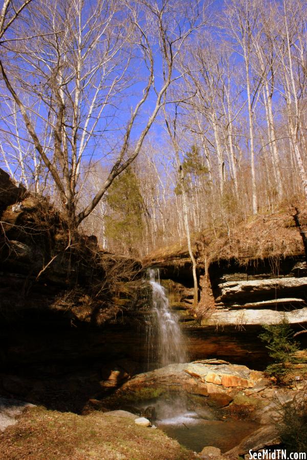 Hickman Springs Waterfall C Wide angle view near base