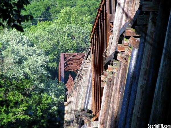 Long train bridge from an angle