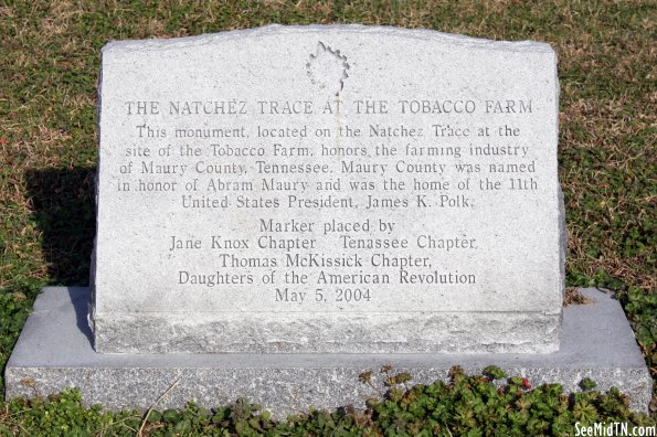 Tobacco Barn monument, stop on the Natchez Trace Parkway