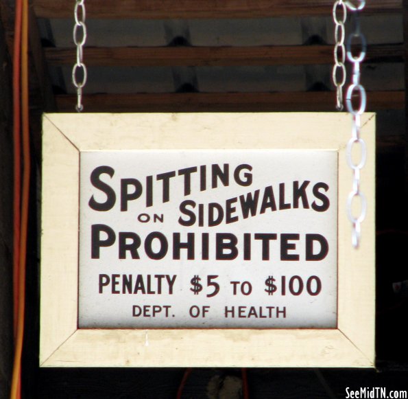 Spitting on Sidewalks Prohibited