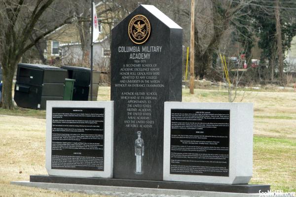 Columbia Military Academy marker