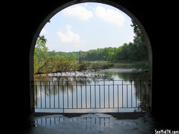 Dunbar Cave: View of Swan Lake from Behind Arch