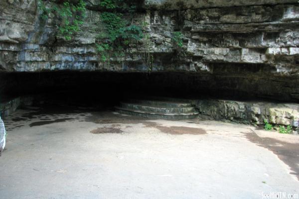 Dunbar Cave: view of bandshell from above concession stand