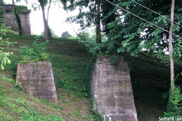 Concrete Piers along Commerce St.