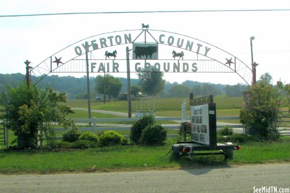 Overton County Fairgrounds Arch sign