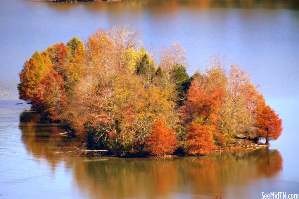 Telephoto View of Cordell Hull Lake from Tater Knob