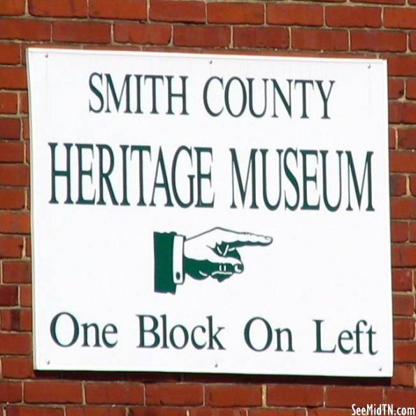 Smith County Heritage Museum sign