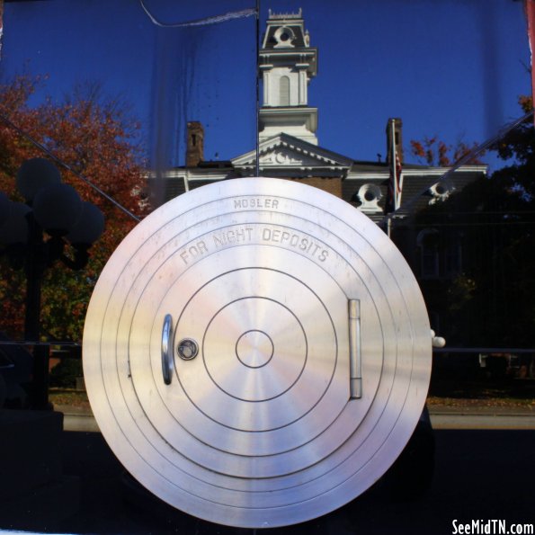 Smith County Bank Night Deposit &amp; Courthouse Reflection