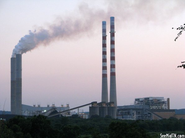 TVA Cumberland Fossil Power Plant at dusk