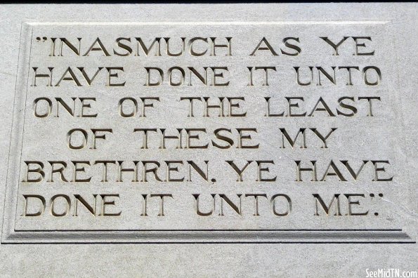 Magness Library etched quote