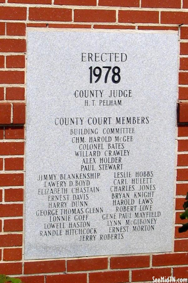 Courthouse 1978 addition Cornerstone