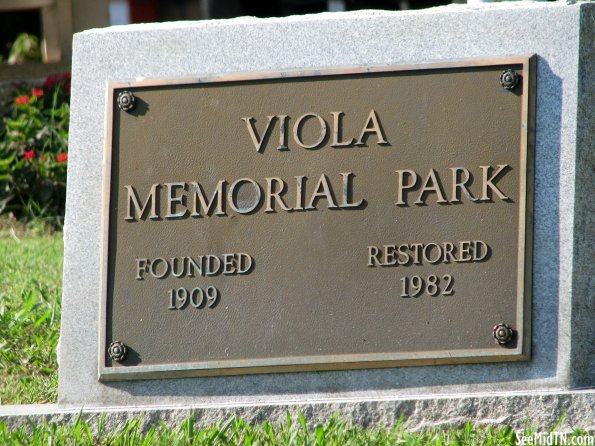 Viola Memorial Park Plaque