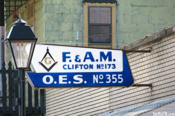 Clifton Masonic Lodge sign
