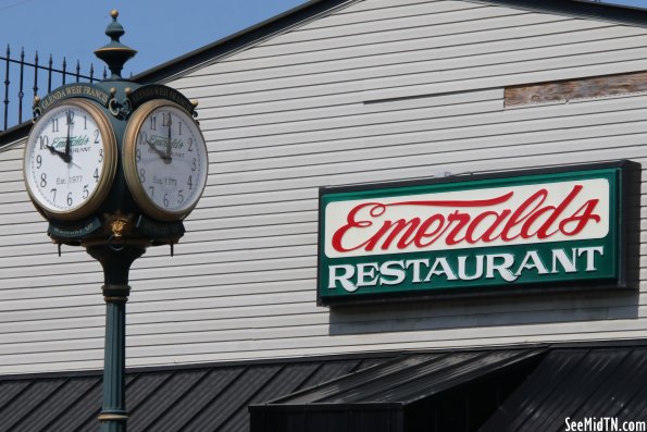 Emeralds Restaurant Sign