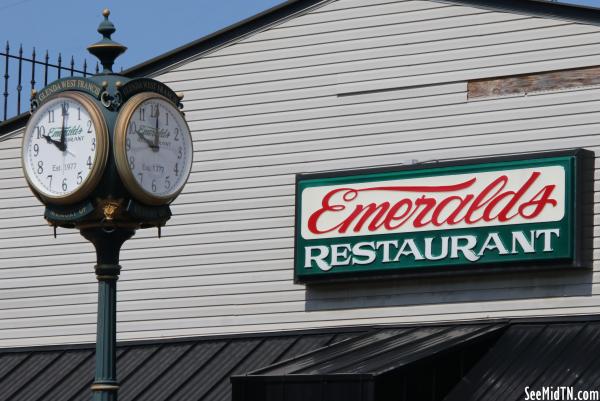 Emeralds Restaurant Sign