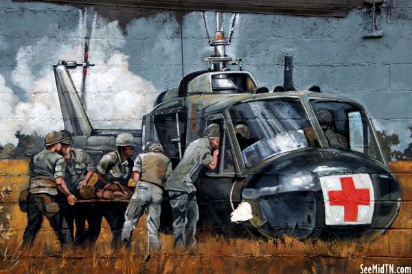 Veterans Park: Medical Helicopter Mural