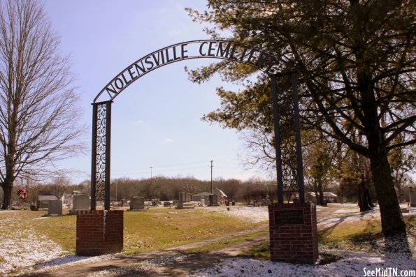 Nolensville Cemetery entrance archway