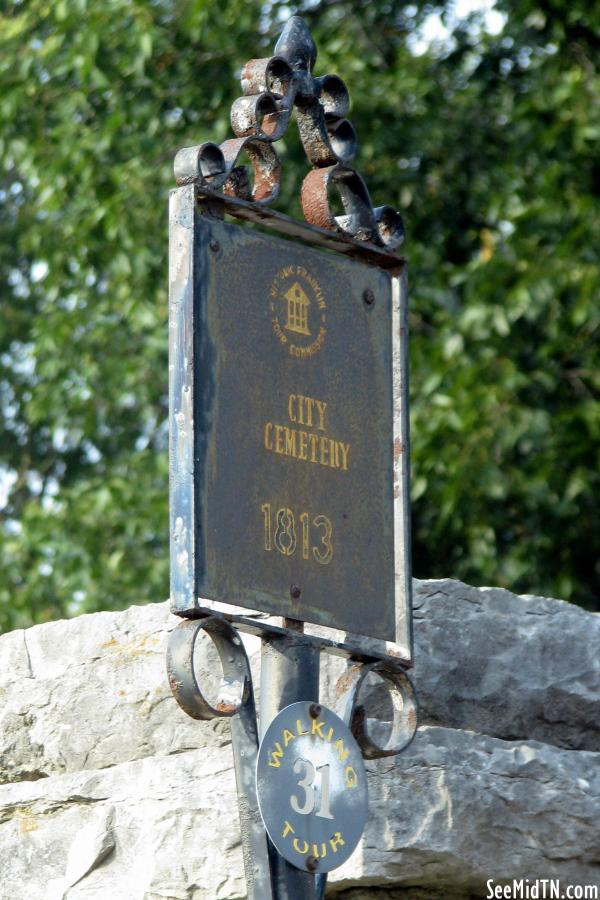 City Cemetery Walking Tour sign