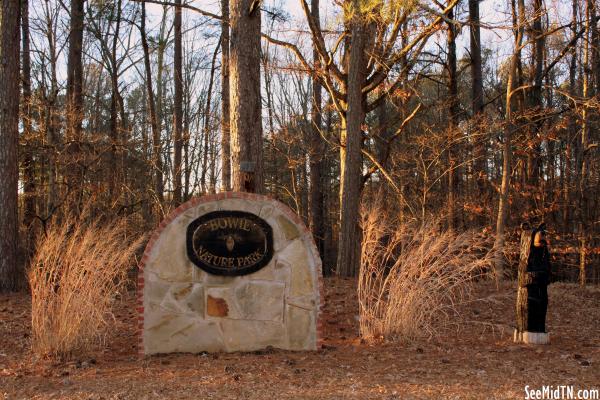 Bowie Nature Park entrance sign