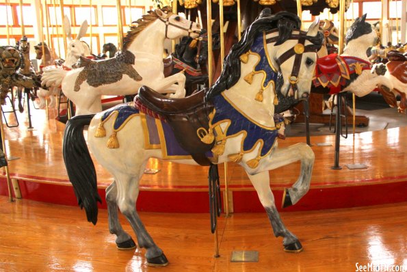 Carousel White Horse