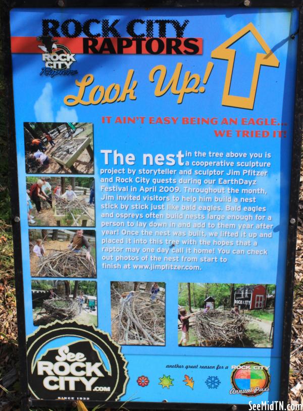 Raptor's Nest sign