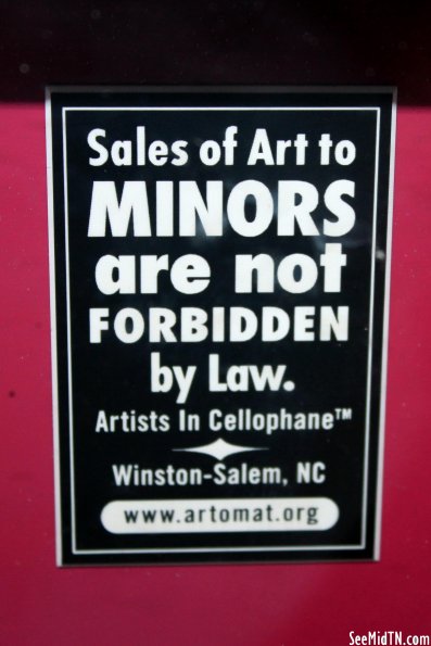 Art-O-Mat: sale of Art to Minors