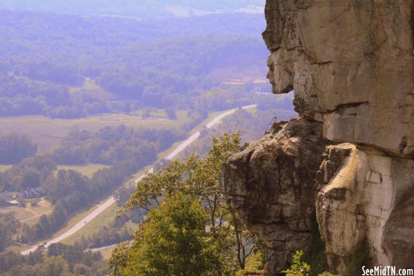 56: Stone Face overlooks the valley below