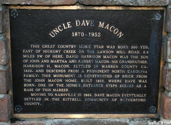 Warren: Uncle Dave Macon