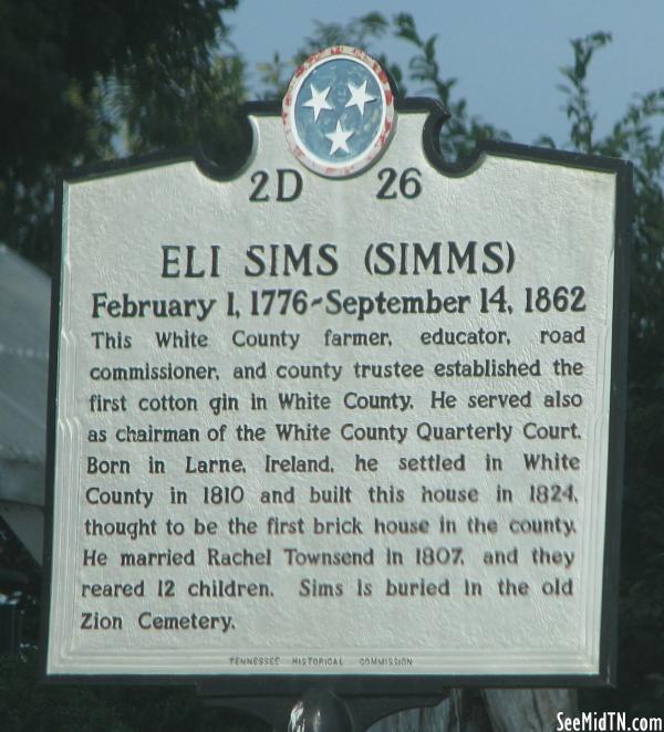 White: Eli Sims (Simms)